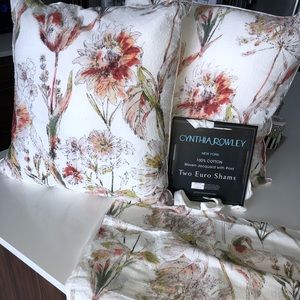 Cynthia Rowley Euro & Standard Shams & Duvet Cover